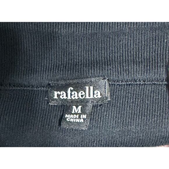 Rafaella Women's Button Up Cardigan sz M Black Beaded Cotton Office Layers - Picture 3 of 5